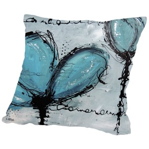 Americanflat Fleurs Turquoise Throw Pillow EFW34598